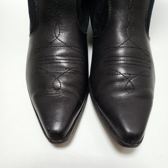 What's What Black Suede Mid Calf Boot Style Rowdy - Picture 9 of 15